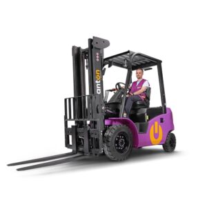 AntOn by Jungheinrich elektrische heftruck CBH 2.5 met tweevoudige telescoop hefmast, hefhoogte 3.300 mm, draagvermogen 2.500 kg, inclusief externe lader 80 V, 60 A, CEE, 5-pins