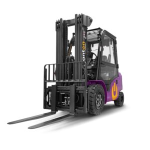 AntOn by Jungheinrich elektrische heftruck CBH 3.5 met drievoudige telescoop hefmast, hefhoogte 4.800 mm, draagvermogen 3.500 kg, weerbeschermingscabine Comfort, inclusief externe lader 80 V, 60 A, CEE, 4-polig
